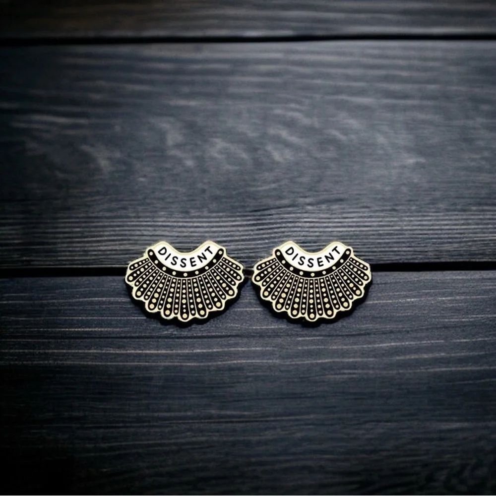 RBG Dissent Stud Earrings Feminist Jewelry NWT